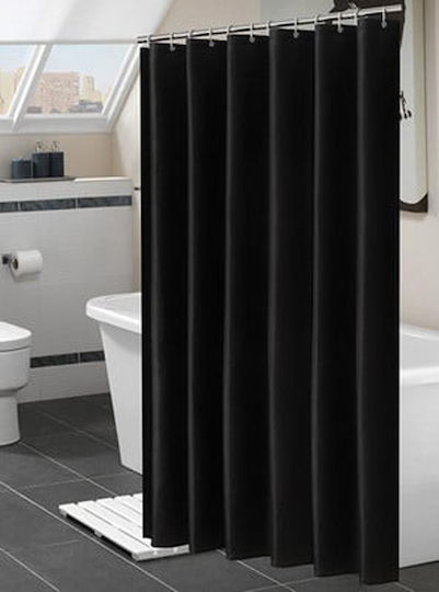 Galifas Κουρτίνα Μπάνιου 180x180cm Μαύρη Galifas Κουρτίνα Μπάνιου 180x180cm Μαύρη