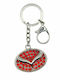 Metal Keychain Red Diamonds Mazda 4846-k
