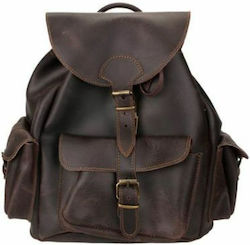 Kouros Leather Men's Leather Backpack Krouta-405 Brown Kouros Leather Men's Leather Backpack Krouta-405 Brown
