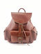Kouros Leather Backpack Men's Face Leather Top Quality 405 Brown
