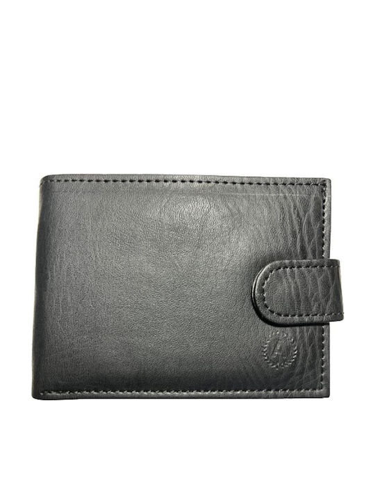 Мъжки Портфейл Копче Annie Leather Матиран Черен