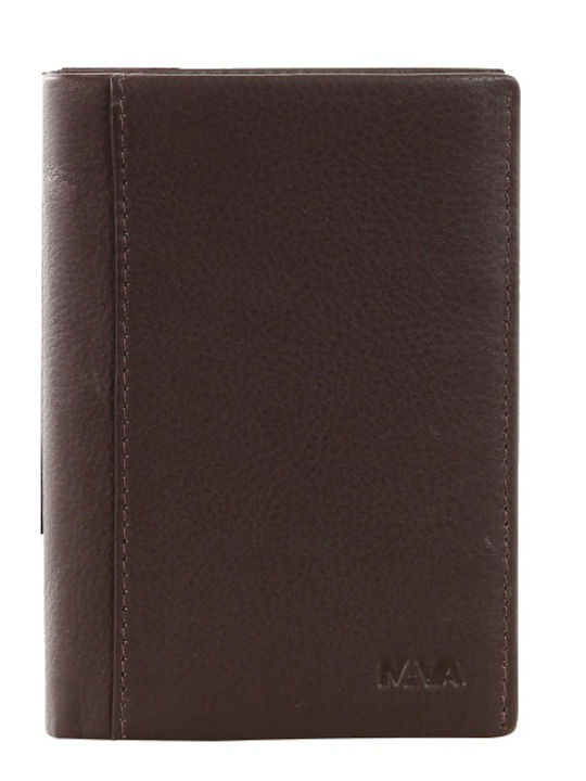 Portofel De Piele Nava Smooth Sm418 Maro