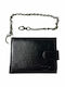 Мъжки Портфейл Gts Moda Italia 8132p Стоманена Верижка Закопчалка Калъф За Лична Карта