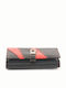 Kouros Leather Wallet RD01F Black Red