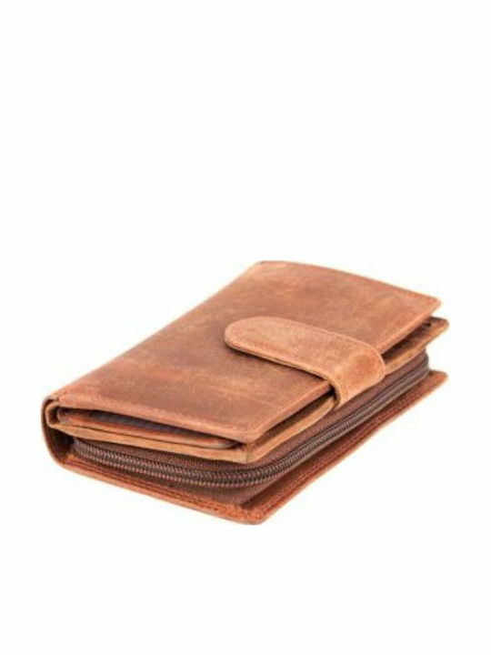Kouros Leder Damenbrieftasche Klein Fl 218 Karamell