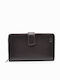 Leather 100 Δερματινο Τσαντακι-πορτοφολι Κωδικος 05-wallet-t-883-4 D.brown
