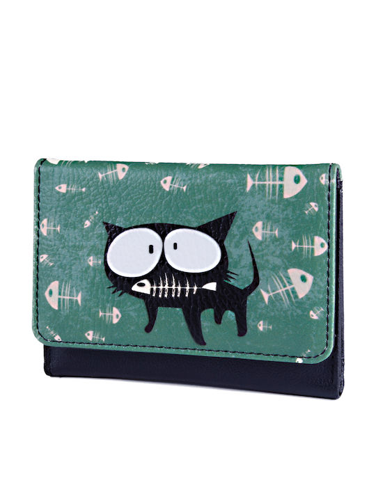Wallet Design Black Cat Fishbone Eye Cat Black