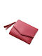 Kurze Quaste Damenbrieftasche Rot Maße 12*10*2 cm