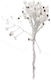 Set White Decorative Hair Flowers Silver Rhinestone Pearl