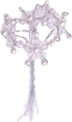 Set of 6 White Decorative Hair Flowers