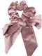 Scrunchie Σούρα Βελούδο Χρυσόσκονη Καφέ