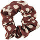 Dalee Hair Scrunchie Κεραμιδί Άσπρες Στάμπες