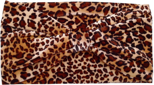 Velours Haarband Turban Leo Muster Knoten In Der Mitte 12,5cm 6