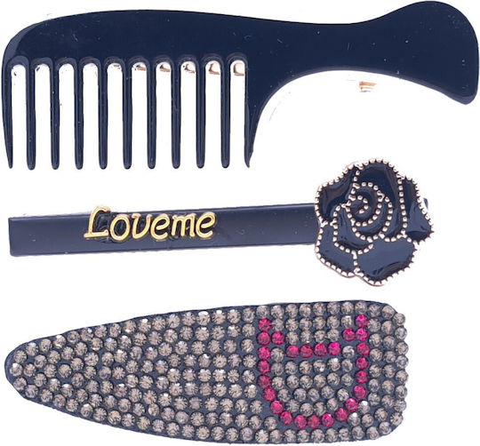 Set of 3 Hair Pins Clips Length 6.5cm 6