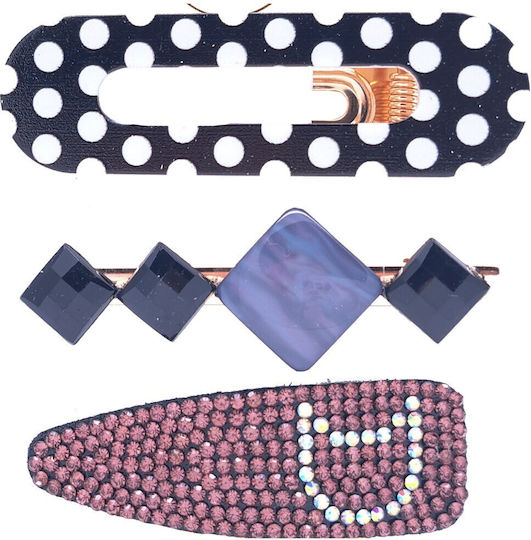 Set 3 Ace De Păr Clip Lungime 6,5cm 4 Bucăți