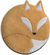 Leschi Heating Pillow for Waist & Stomach Organic Wheat Seeds "Luca the Fox" 25x25x4cm Sand