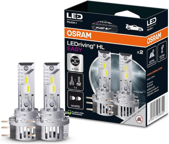 Osram Λάμπες Αυτοκινήτου H15 LED 6500K Ψυχρό Λευκό 12V 19W 2τμχ