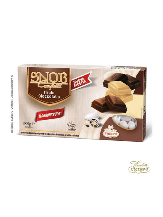 Confetti Crispo Κουφέτα de Migdale Snob în Formă Clasic cu Aromă de Ciocolata Alb 1000gr