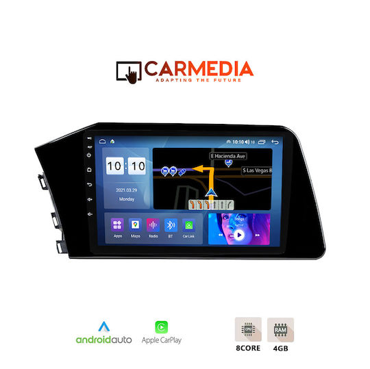 Carmedia Car Audio System for Hyundai Elantra 2020 (Bluetooth/USB/WiFi/GPS/Apple-Carplay/Android-Auto) with Touch Screen 9"