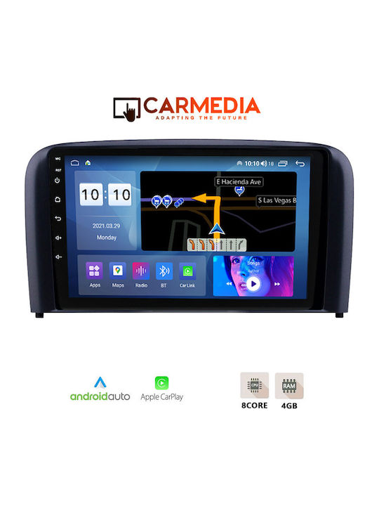 Carmedia Car Audio System for Volvo S80 1998-2006 (Bluetooth/USB/WiFi/GPS/Apple-Carplay/Android-Auto) with Touch Screen 9"