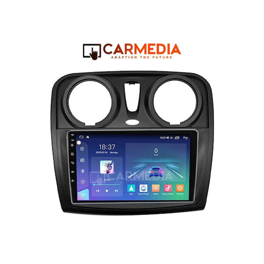 Carmedia Ηχοσύστημα Αυτοκινήτου για Dacia Dokker 2012 (Bluetooth/USB/WiFi/GPS/Apple-Carplay/Android-Auto) με Οθόνη Αφής 9"