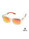 Ghetto Unisex Sonnenbrille mit Orange Gestell und Orange Spiegel Linse TR7522