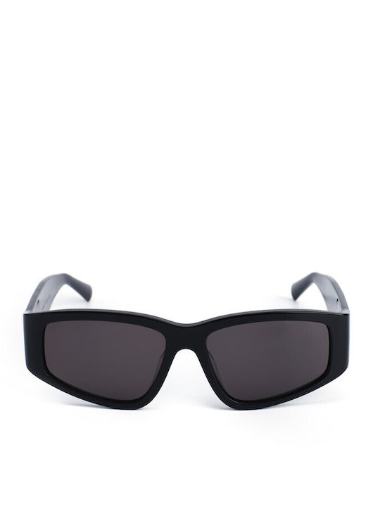 Zeus & Dione Herren Sonnenbrille mit Schwarz Kunststoff Gestell und Schwarz Linse MORPHE C1