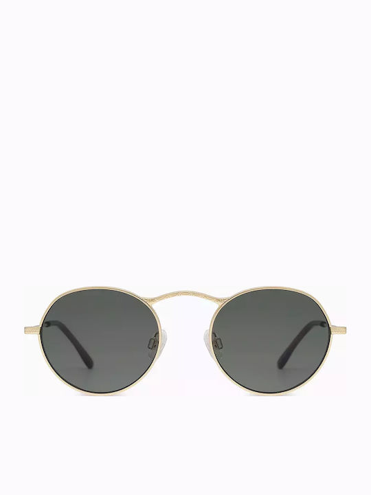Carolina Lemke Men's Sunglasses with Gold Metal Frame and Gold Lens 475989