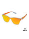 Ghetto Ghetto Women's Sunglasses with Orange Horn-Rimmed Frame and Orange Mirror Lens