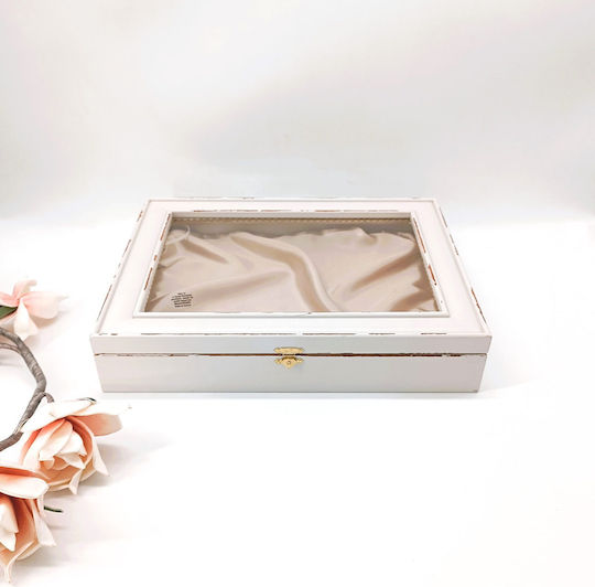 Korres Craft Στεφανοθήκη Ορθογώνια Ξύλινη Χρυσή 26.5x33εκ.