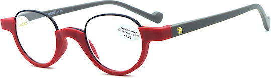 Cammello Reading Glasses +1.50 Gray Red