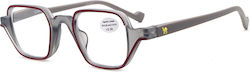 Cammello 23012 Lesebrillen +2.50 Grau/Rot