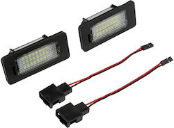 Audi Φώτα Πινακίδας Led για Audi A1 / A3 / A4 / A5 / A6 / A7 / Q3 / Q5 / TT Skoda Superb / Fabia / Yeti Volkswagen Golf / Touran / Touareg / Passat / Jetta 2τμχ