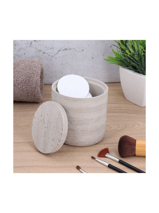 Cotton Holder Concrete Gray