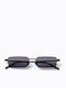Common Sense Men's Sunglasses with Black Metal Frame and Black Lens 489293