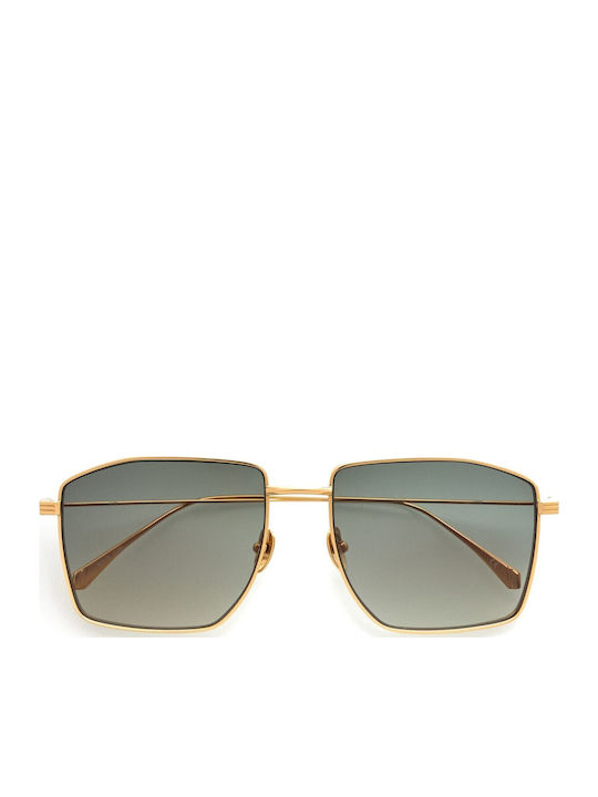 Kaleos Men's Sunglasses with Gold Metal Frame and Gold Gradient Lens
