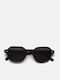 Retrosuperfuture Women's Sunglasses with Black Metal Frame and Black Lens 494217