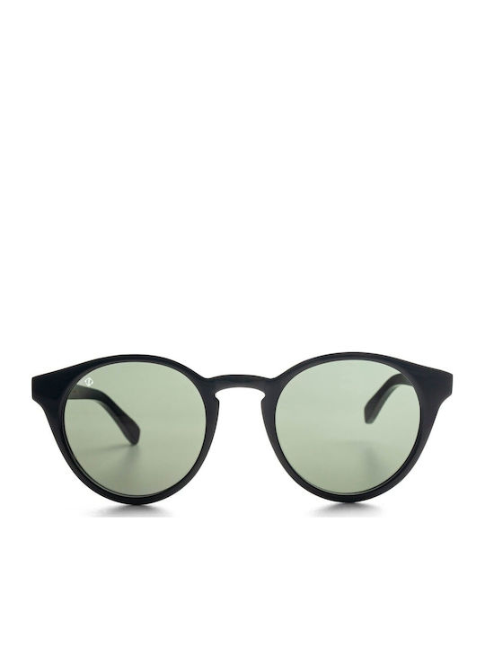 Faos Herren Sonnenbrillen mit Schwarzem Horn umrandetem Rahmen und Schwarzem Glas 474356