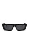 Oscar & Frank Lil Jet Unisex Sonnenbrillen mit Schwarz Horn umrandetem Rahmen und Schwarz Farbe 379931