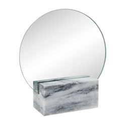 Humana Schminkspiegel Grau Marmor-Glas H18,5xW16,5xD4,5 cm Eighmood