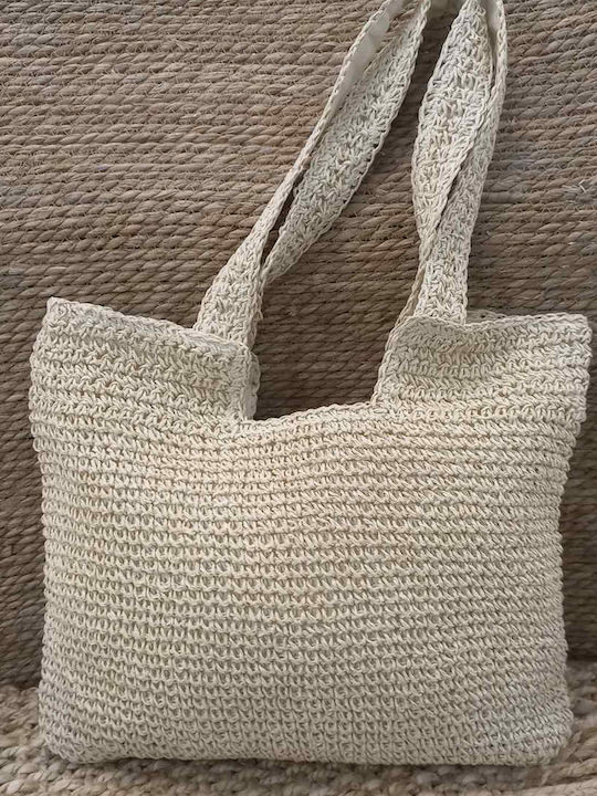 Natural Home Stoff Strandtasche Beige