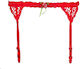 Charme Red Lace Crochet Fishnet Garter Ch912
