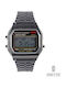 Ghetto Digital Men's Watch Battery with Gray Metal Bracelet