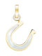 Rosefield Lucky Златно Медальон Подкова Неръждаема Стомана Mop Pe-gold-horseshoe