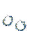 Cercei Handmade Macrame Ananna Cerc Mic Albastru