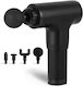 Massage Gun 4 Κεφαλές Μαύρο