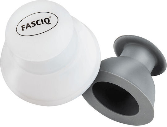 Fasciq Sport Saughaken Set Trigger Point Αθλητικές Βεντούζες Στοχευμένων Σημείων 4 Stück Θήκη 2xGrau S 2xWeiß L