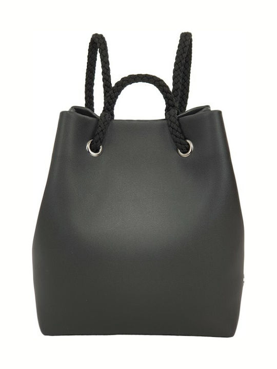 Damentasche Rucksack Kordelzug Playbags Collection J020 Schwarz