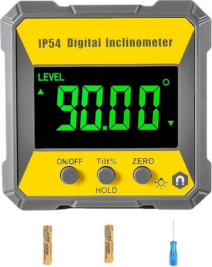 Nivelă Digitală Magnetică 4 X 90° ±0,2° Eroare Ecran LCD Ip54 Rezistentă la Apă Dispozitiv de Măsurare a Unghiului 360° Inclinometru Digital Portabil pentru Prelucrarea Lemnului Prelucrarea Metalelor Construcții Automotive