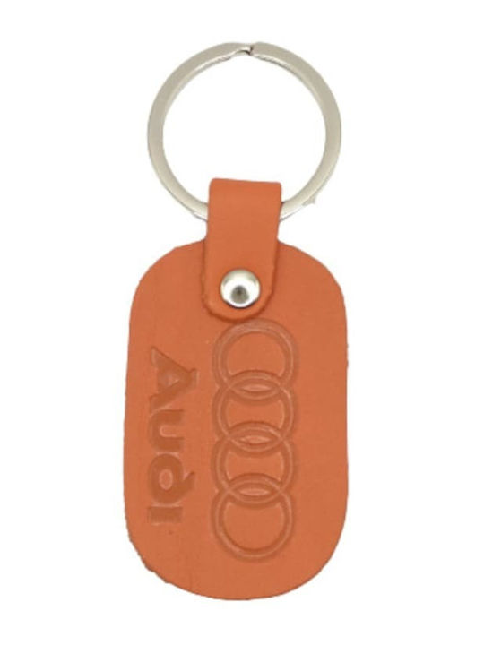 Μπρελόκ Δερμάτινο Κοραλί Σκούρο Audi 6325-k
